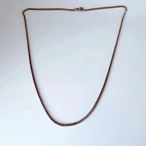 BOX Chain Necklace Rose Gold Plated Chain Layering